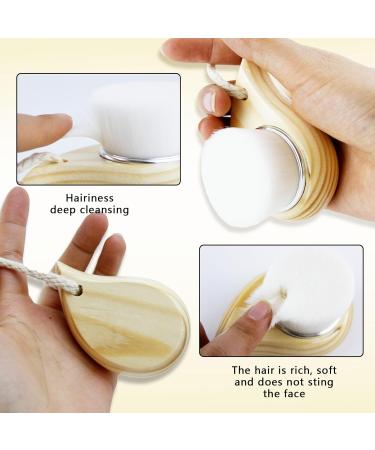 Buy Soft Bristle Face Washers - 2 Pack Face Exfoliating Scrub Brush for Deep Pore Cleaning & Skincare | Silvery - Buy Online on GoSupps.com