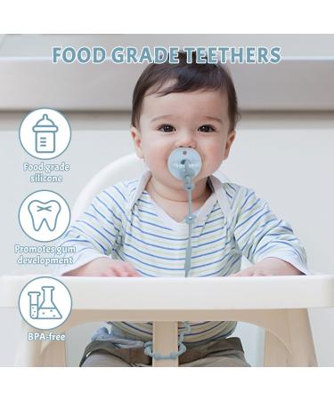 ClDy Baby Toy Pacifier Chain & Silicone Cup Catcher - BPA-Free Perfect for Strollers & High Chairs - 5 Piece Set - Buy Online on GoSupps.com