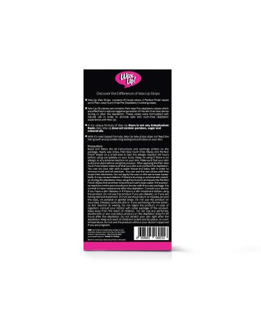 WAX UP - 24 pcs Sensitive Wax Strips for Effortless Body Hair Removal | International Shipping Available - Buy Online on GoSupps.com