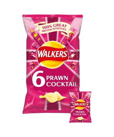 Walkers Lot de 6 chips cocktail crevettes 25 g