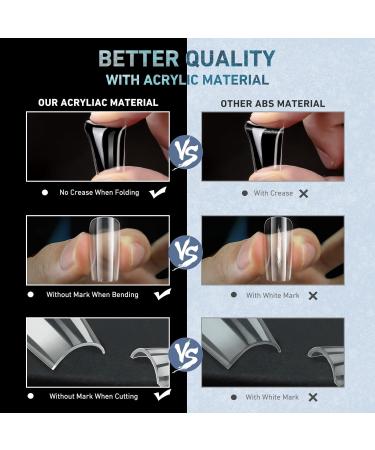 Nail Extension Kit: BOLASEN Nail Tips and Glue Gel with 500 Ballerina Nail Tips - Easy DIY Gel Nail Kit for Women - Buy Online on GoSupps.com