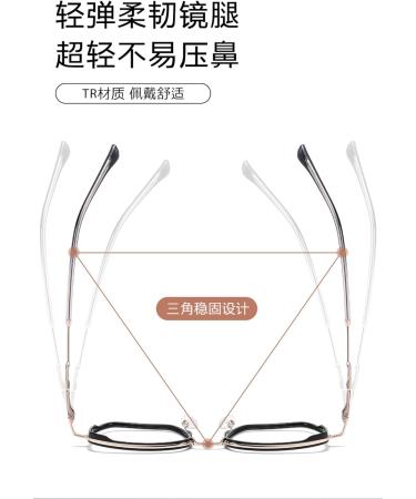 Metal Square Frame Blue Light Blocking Glasses for Women & Men | Anti UV Computer & Reading Glasses - 50mm - Buy Online on GoSupps.com