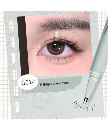 Double Tip Lower Eyelash Pencil | Waterproof Eyeliner | Long Lasting Waterline Eyeliner Ultra Fine Smooth Smudge Proof Quick Dry Liquid Eye Liners for Lower Eyelash Maijia Black - Buy Online on GoSupps.com