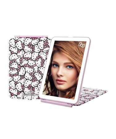 Impressions Vanity Hello Kitty Touch Pad Mini Tri-Tone Makeup Mirror with Printed Flip Cover and LED Strip  Travel Vanity Mirror with Touch Sensor Switch and USB Extension (White/Pink) - Buy Online on GoSupps.com