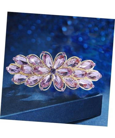minkissy Accessories spring hair accessories bridal flower barrette crystal hairpin bridal floral crystal barrette wedding hair clip purple bridesmaid alloy Bobby Hair Wedding - Buy Online on GoSupps.com