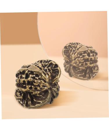 Warmhm 2st Chinese Decor Mini Walnut Figures & Brass Balls for Unique Home Decoration - Buy Online on GoSupps.com