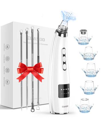 Blackhead Pore Vacuum Cleaner Remover  2023 Upgraded Facial Pore Cleaner Electric USB Rechargeable Acne Comedone Whitehead Extractor with 5 Probes and Blackhead Remover Kit Suction for Women & Men JHF21