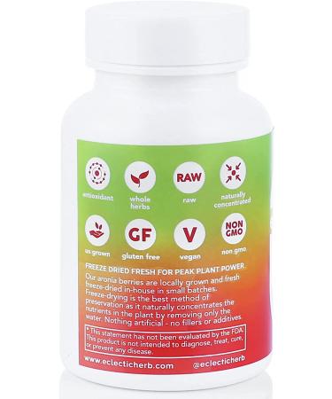 Eclectic Institute Raw Fresh Freeze-Dried Aronia - 450mg Non-GMO Veg Caps (90 Count) - Buy Online on GoSupps.com