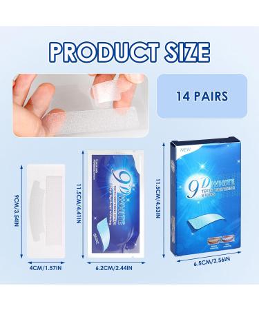 9D Teeth Whitening Strips 28Pcs - Premium Safe Non-Sensitive Kit for Gentle & Effective Whitening - Peroxide-Free Formula for Reduced Sensitivity - Ideal for Removing Coffee, Smoking, & Tea Stains - Buy Online on GoSupps.com