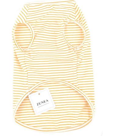 Zweitea Soft Cotton Dog T-Shirts for Small Dogs - Striped Summer Vests for Puppies Cats & Chihuahuas - Yellow XXL (Chest: 52cm Back: 40cm) - International Shipping Available - Buy Online on GoSupps.com