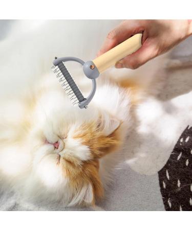 Double Sided Undercoat Rake - Double Sided Undercoat Rake for Dogs Cats Double Sided Dematting for Cat Grooming - Buy Online on GoSupps.com