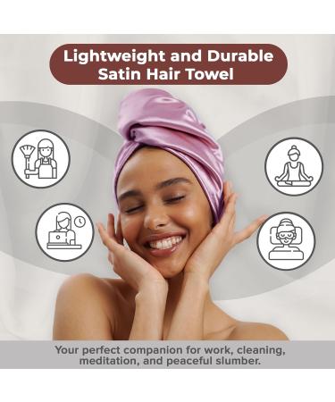 Buy SMPL Objects Microfiber Hair Wicker Towel | Double-Layered Curly Hair Turban | Satin Hair Rock Cloth for Women (Purple Lilac) - Fast International Shipping - Buy Online on GoSupps.com