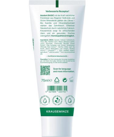 Biodent Stevia Basic Toothpaste 75 ml - Buy Online on GoSupps.com
