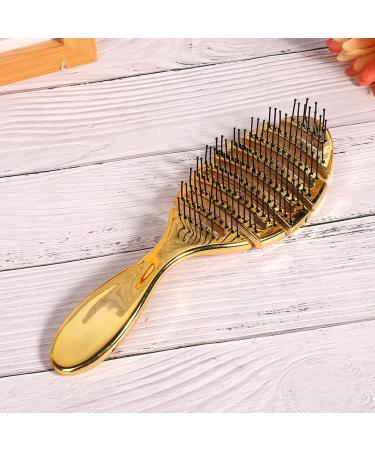 Double Sided Head Comb - Durable & Portable Hair Brush (Gold) | Ideal for Hairdressing - Buy Online on GoSupps.com
