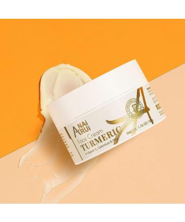 ANAiRUi Turmeric Face Cream with Vitamin C - Dark Spot & Wrinkle Moisturizer 1.76 oz - Buy Online on GoSupps.com