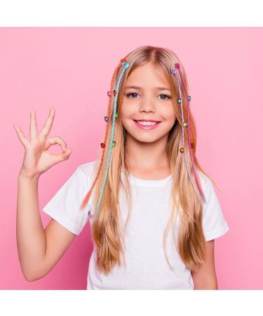Shop HIFOT Colorful Hair Strands for Kids - 12 Synthetic Clip-In Extensions & Accessories for Braiding Fun! - Buy Online on GoSupps.com
