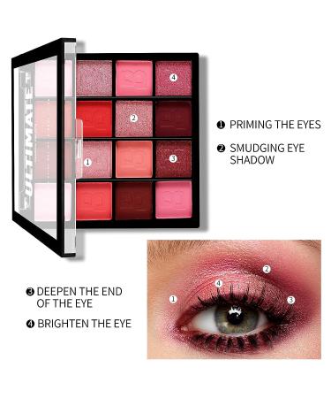 Boobeen Colorful Eyeshadow Palette - 16 Color Matte and Glitter Bright Shades for Dramatic Glamour Looks - Buy Online on GoSupps.com