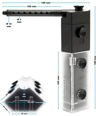 Buy SunSun JP-092 Internal Filter - 250 L/h Corner Pump for Aquariums up to 40L | Efficient & Quiet Aquarium Filter - Buy Online on GoSupps.com