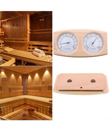 FUBESK 2-in-1 Wooden Sauna Thermometer & Hygrometer | Accurate Wall Thermometer for Sauna Rooms - Best Sauna Tools for Optimal Comfort - Buy Online on GoSupps.com