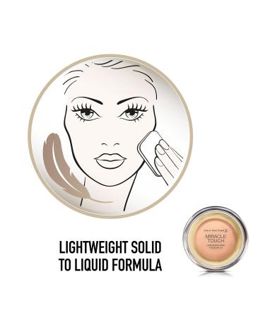 Max Factor Miracle Touch Foundation 60 Sand - Flawless Powdery Makeup with SPF 30 - 11.5g (1 Pack) - Buy Online on GoSupps.com