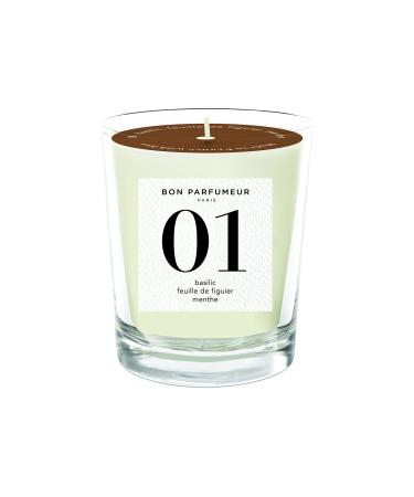 Candle 01 - Basil Fig Mint Leaf - 180g / 6.35 oz - Paris - Bougie Perfume