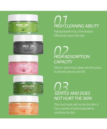 Green Tea Face Mask Natrual Skin Mask Body Mud Mask Blackhead Removal Mask Smoothing Daily Skincare Green Tea Cleansing Mask Deep Cleanse & Reduce Acne Hydrating Face Moisturizes-Dull Skin-100ml - Buy Online on GoSupps.com