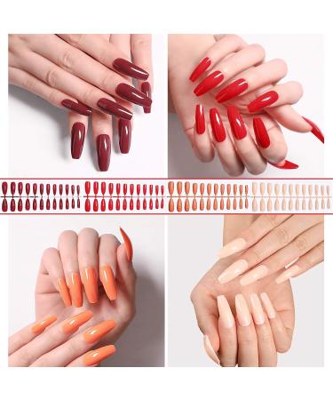 288 Pieces Extra Long Press on Nails 12 Solid Colours Ballerina False Nails Full Cover Fake Nails Artificial Nail Tips for Women Girls (Ballerina Nails) - Buy Online on GoSupps.com