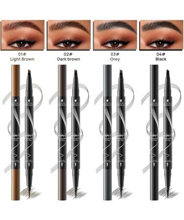 Bulletboard Waterproof Eyebrow Pen Bulletinboard Eyebrow Pen Bulletinboard Brow Pen Buletboard Liquid Eyebrow Pen Microblading Eyebrow Pencil with 4-Fork-Tip and Precise Brush-Tip (Grey) - Buy Online on GoSupps.com
