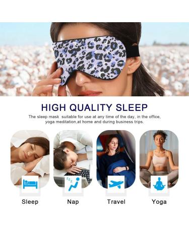 Leopard Pattern Sleep Mask - Light Blocking Eye Cover for Travel & Naps | Adjustable Soft & Seamless for Men & Women - Buy Online on GoSupps.com