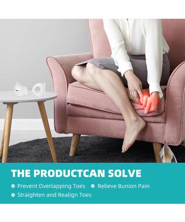 Toe Separators for Overlapping Toes - Aloe Vera Toe Spacers for Hammer Toe Bunion Relief & Big Toe Alignment | 12 Pack Clear (Large - Buy Online on GoSupps.com