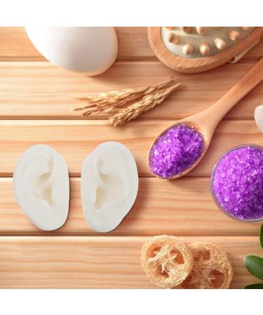 Artificial Ear Model - Silicone Fake Ear for Studs - Realistic Display in White & Olive Green - Buy Online on GoSupps.com