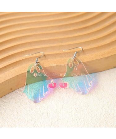 Feyley Acrylic Halloween Spectre Earrings | Rainbow Glow Party Jewelry for Women & Girls - Buy Online on GoSupps.com