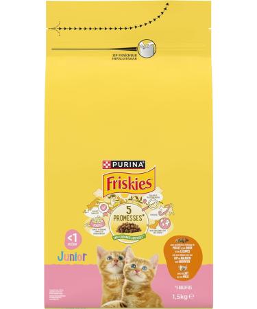 FRISKIES Junior with Chicken Turkey Milk and Vegetables - 1.5 kg - Kitten Kibble - Buy Online on GoSupps.com
