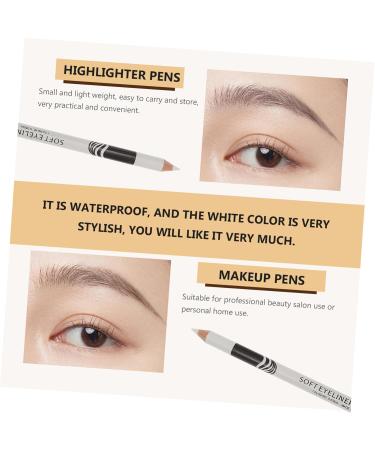 IWOWHERO 12pcs Lying Silkworm Eyeliner Eyeshadow Pencils Highlighter Makeup Pens Pen White Wood - Buy Online on GoSupps.com