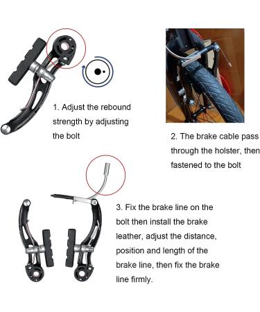 Lomodo 6-Piece Bicycle Brake Accessories: 2 Aluminum Brake Levers, 2 V Brake Sets, 2 Brake Wires - Red | For Mountain, Road, MTB Bikes - Buy Online on GoSupps.com