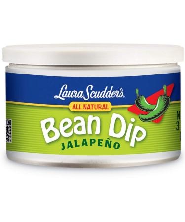 Laura Scudders All Natural Jalapeno Bean Dip 9oz. (Pack of 12)
