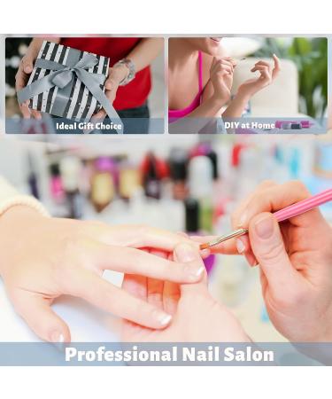 7PCS Nail Art Brushes Set with Holder for Gel Polish - Nail Extension, Builder, Liner, Dotting Brushes Included - Buy Online on GoSupps.com