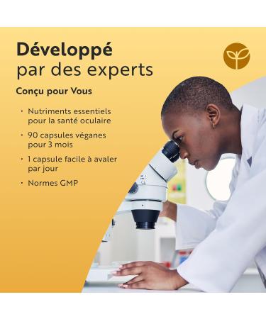 Lutein Natural Eye Supplement 90 Vegan Capsules - Zeaxanthin Bilberry Extract Vitamins A B12 & Zinc - Support Normal Vision | Nutravita UK - Buy Online on GoSupps.com