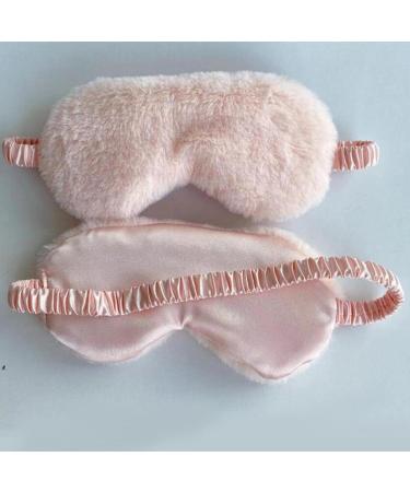 Buy 1Pc Pink Plush Sleep Mask - Comfortable Satin Eye Cover for Travel & Naps | Soft Blindfold for Women & Men - Buy Online on GoSupps.com