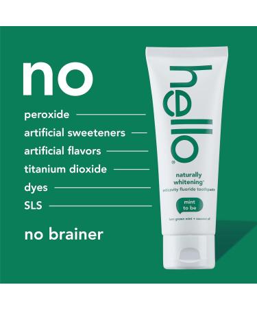 Hello Naturally Whitening Anticavity Fluoride Toothpaste 5 Oz Tube Natural Whitening Toothpaste with Coconut Oil Whitens Naturally and Helps Remove Surface Stains SLS Free Vegan Mint 3 Pack - Buy Online on GoSupps.com