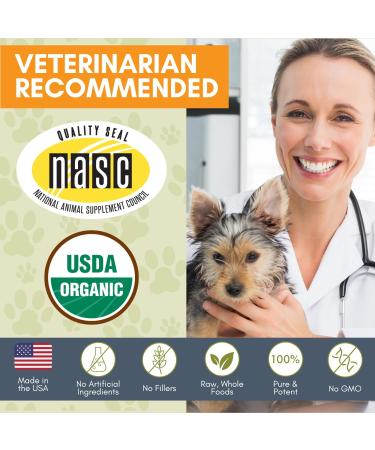 Wholistic Pet Organics Organic Spirulina Powder for Dogs - 4 Oz Superfood Multivitamin Supplement - Buy Online on GoSupps.com