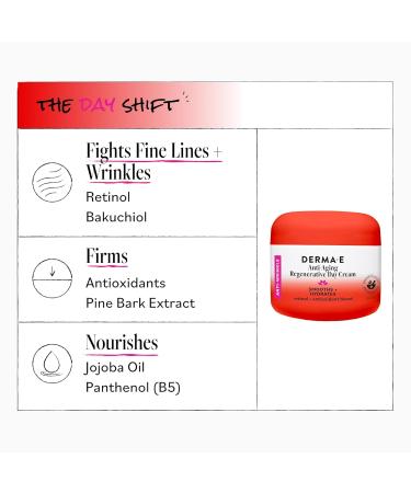 Derma E Anti-Aging Regenerative Day Cream - 2 oz | Hydrate & Renew Skin - Buy Online on GoSupps.com