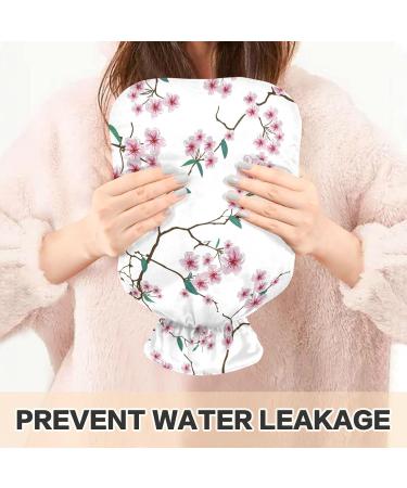 Cherry Blossom Heat Bottle | 1L Durable Warm-Up Bag for Pain Relief - Ideal for Shoulders Neck & Cramps | Spring Design in Pink & Green | International Shipping Available - Buy Online on GoSupps.com