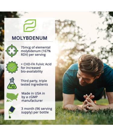Liquid Ionic Molybdenum - 96 Day Supply Trace Mineral for Energy Support & Restful Sleep - Buy Online on GoSupps.com
