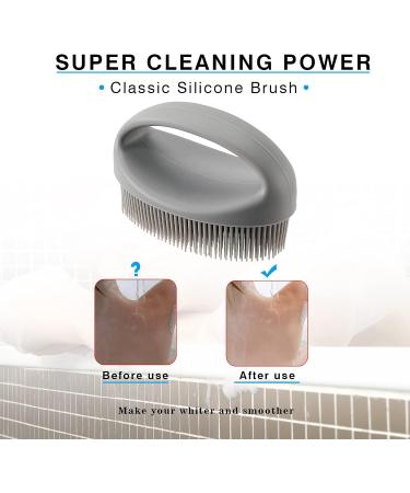 2 Pack Silicone Body Scrubber for Exfoliation and Skin Cleansing | HeatFire Bath Brush for Dry/Wet Use | Easy to Clean, Lathers Well | Improves Blood Circulation - Buy Online on GoSupps.com