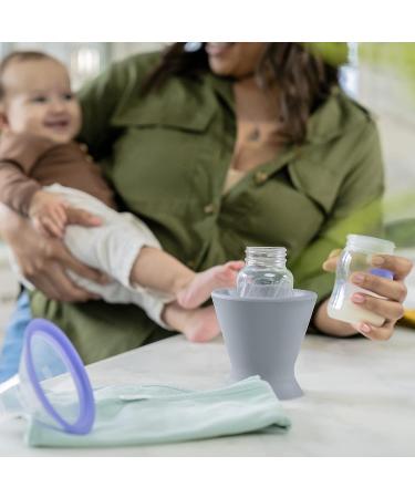 Ingenuity Bokee Hands-Free Baby Bottle Holder - Grey - Buy Online on GoSupps.com