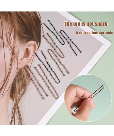 AIEX 200 Pieces U Bobby Pins for Girls & Women - Hair Pins with Storage Box (Black & Brown) - Perfect for All Hair Types - Buy Online on GoSupps.com