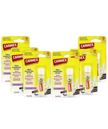 Carmex Carmex Vanilla Lip Balm Extra Moisturizing Spf 15 6 Units