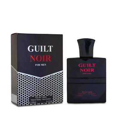 Guilt Noir Black For Men Sensual Woody Fragrance for Men | Long Lasting Cologne Aromatic Scent Eau de Parfum Natural Spray - Great Holiday Gift 3.4 Fl Oz/100 Ml