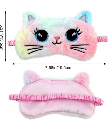 Soft 2-Pack Children s Sleeping Masks | Colorful Cats Eye Covers for Travel & Naps | Plush Eye Protection for Kids - Buy Online on GoSupps.com